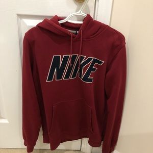 Red Nike hoodie